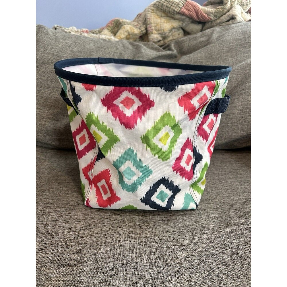 Thirty One Mini Storage Bin In Candy Corners Collapsible Handles